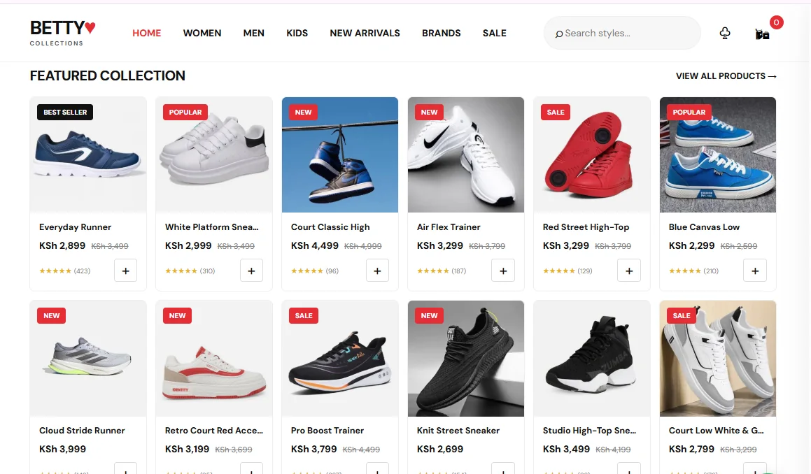 Betty Collections featured sneaker collection